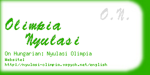 olimpia nyulasi business card